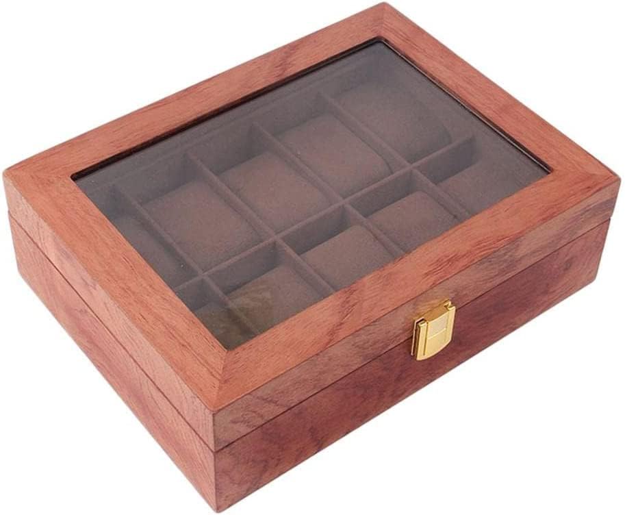 アンティーク 時計ケース 腕時計収納ケース 木製 業務用 10本 12本 メンズ レディース ギフト - ローズウッドグレイン 12スロット