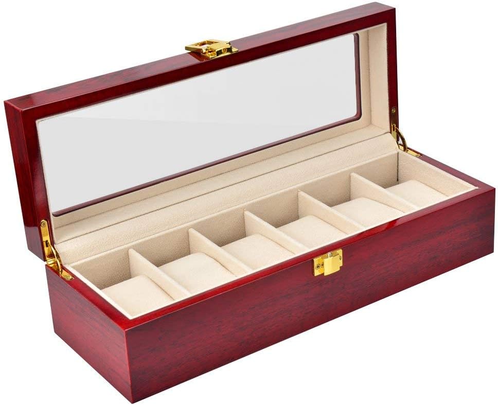 腕時計 収納 ケース 腕時計 コレクションケース 時計 展示ボックス コレクションケース 時計 6本用 ウォッチ 収納ボックス 木製 ウォッチ コレクションケース 活用 腕時計 展示 透明窓 腕時計