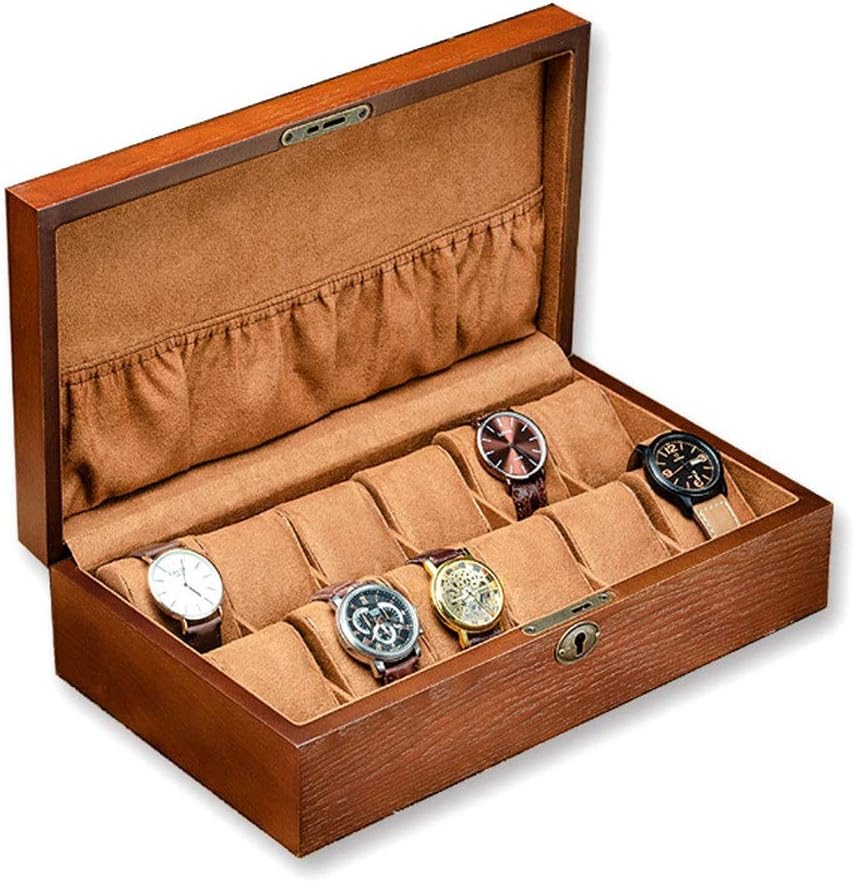 腕時計収納ケース 木製ロックウォッチ収納ボックスの箱仕上げ機械式時計の表示 ウォッチ 収納 観賞用 (..