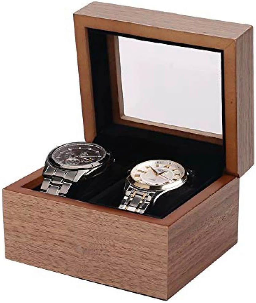 2本収納 木製腕時計ケース 腕時計収納ケース 高級ウォッチボックス 展示
