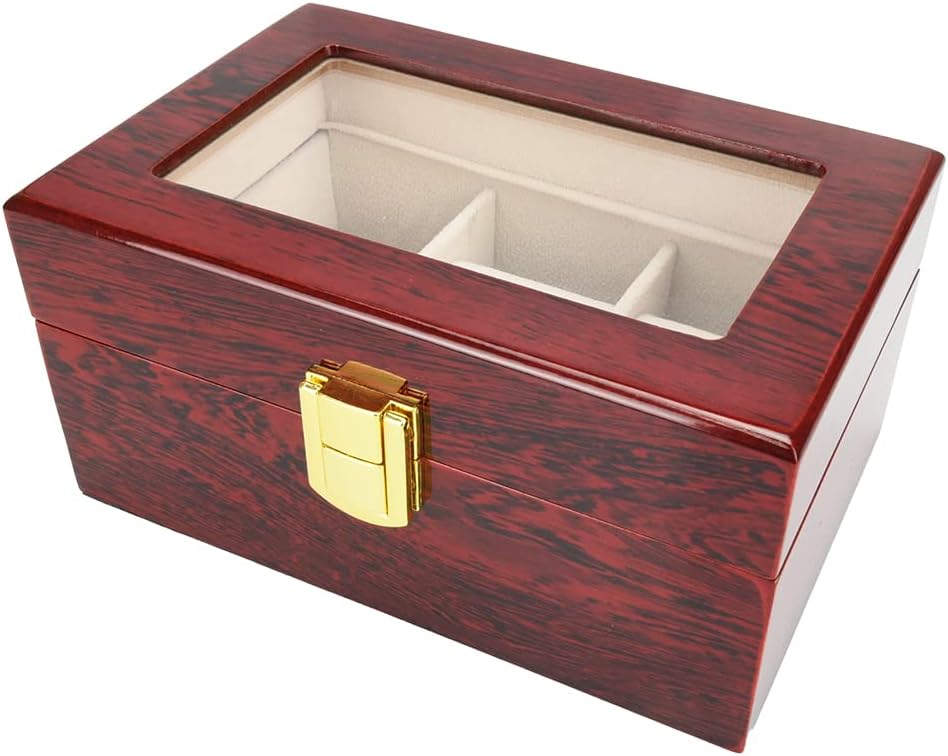 腕時計ケース 収納ボックス 3本用 アクセサリー コレクションケース 木製 天板ガラス 見せる収納 ギフト