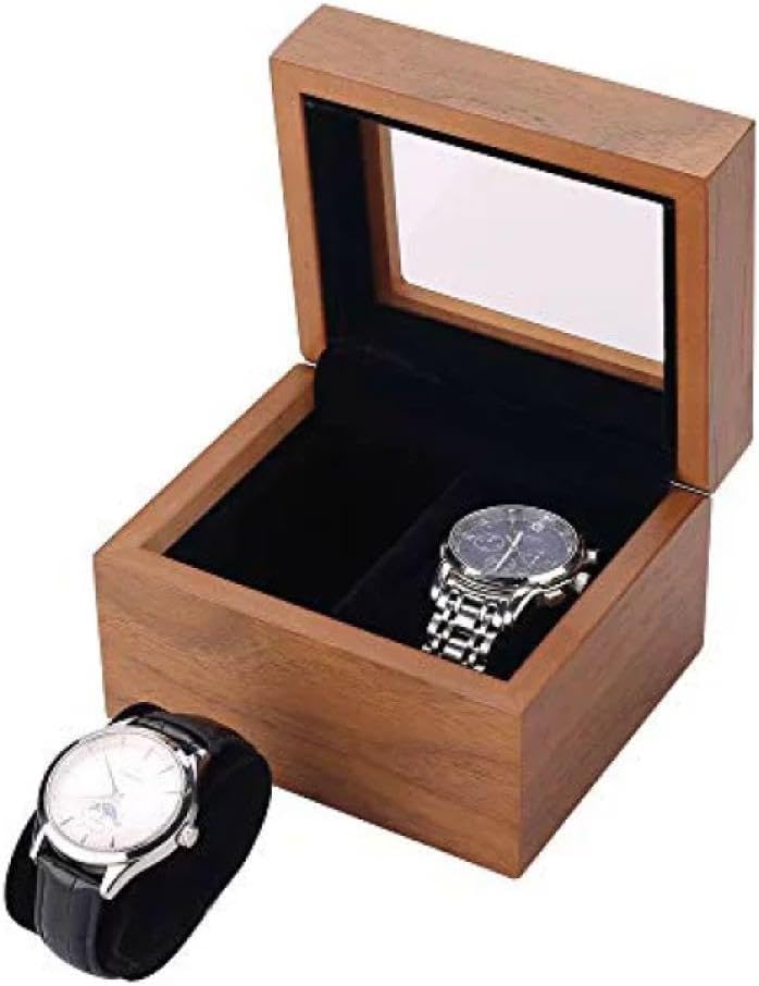 木製 腕時計ケース 腕時計収納 ケース 時計収納 ウォッチボックス ブラウン 茶(2)