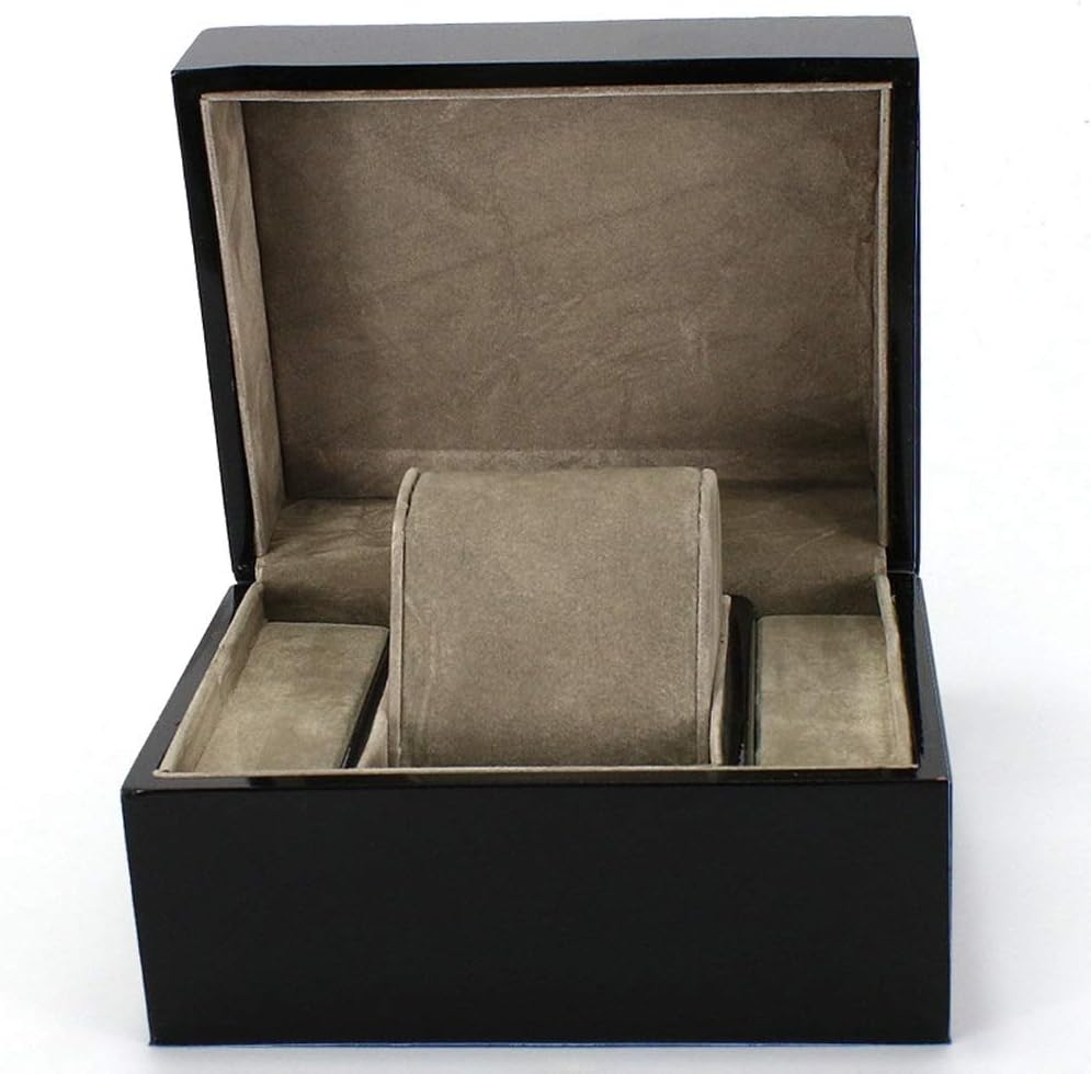 腕時計収納ケース シングル木製の宝石時計は黒の収納ボックスディスプレイ収納ボックス時計 ウォッチ 収納 観賞用 (Color : Black Size : 13.5x11x8cm)