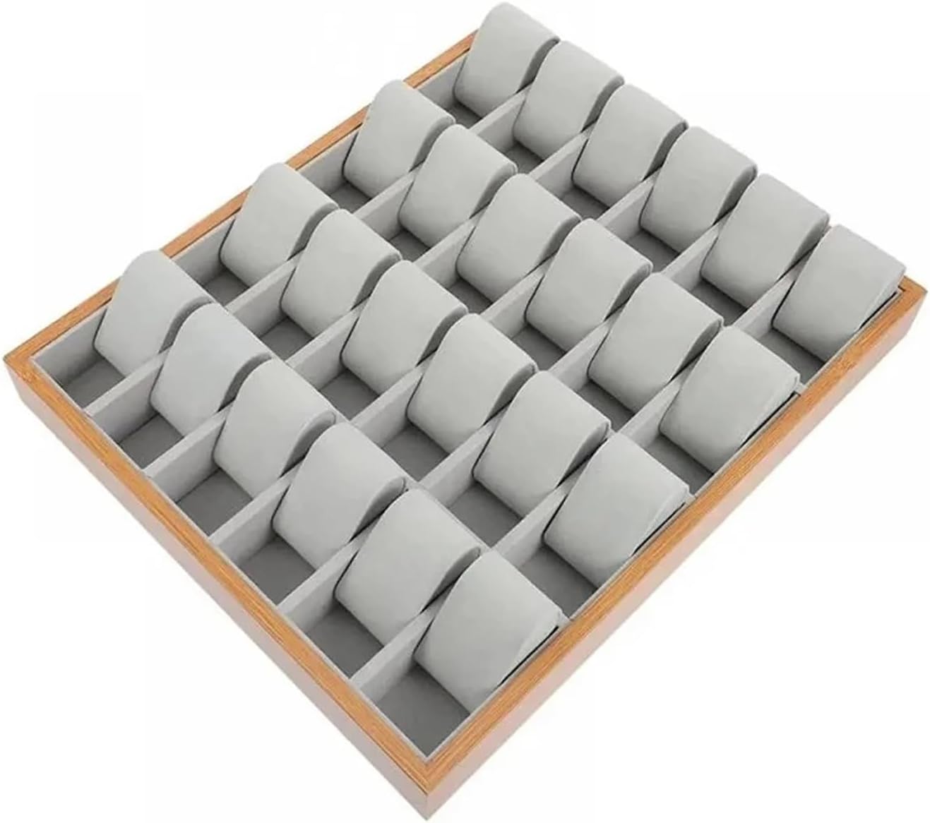 時計収納ボックス 24スロット クルミ木目木製時計収納ディスプレイボックス 腕時計オーガナイザー ディ..