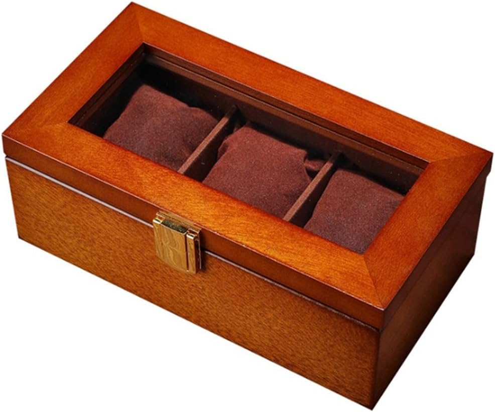 木製腕時計ディスプレイボックスオーガナイザー ブラック腕時計木製ケース ファッション腕時計収納包装..