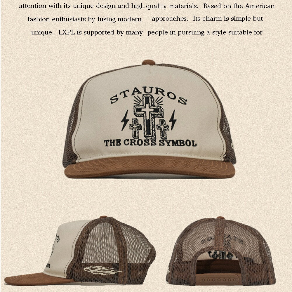 LXPL CAP CS ブラウン アメカジ　トラッカーキャップ　アメカジキャップ　アメリカンカジュアル(4.0)