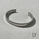 LY/エルワイ バングル メンズ ブレスレット 平打ち ロープ シンプル