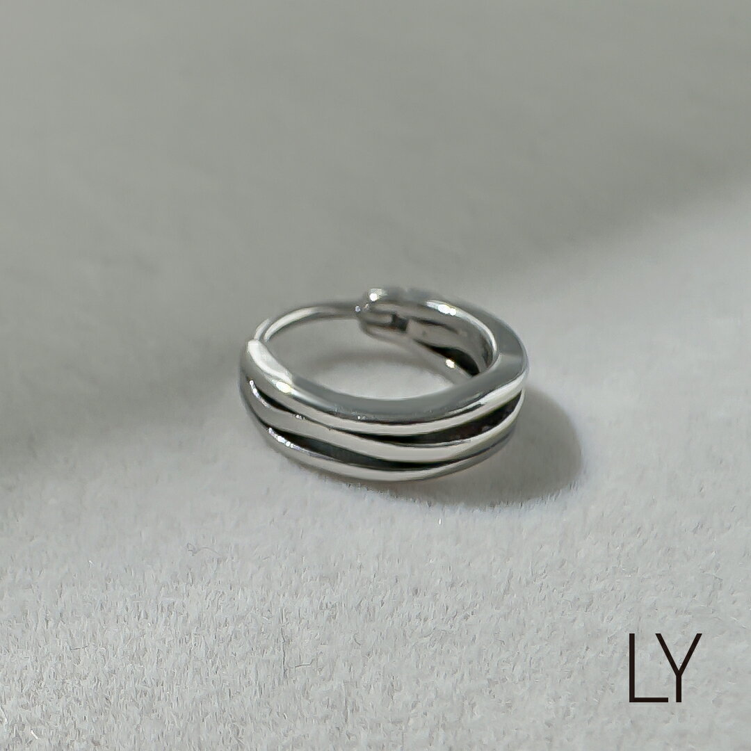 SALE10％OFF(12月11日01:59まで) LY/エルワイ ピアス メンズ フープピアス リングピアス 輪っか 線 ライン / (片耳用)