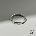 LY/エルワイ リング 指輪 メンズ レディース ユニセックス ツイスト 細め シンプル ステンレス アクセサリー