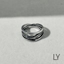 SALE10%OFF(9月11日01:59まで) LY/エルワイ リング 指輪 メンズ 多重 ぐるぐる巻き シンプル ステンレス アクセサリー