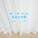 空気清浄ミラーレースカーテン「吊るピカ君」 Cサイズ：幅100cm×丈203～248cm×2枚組