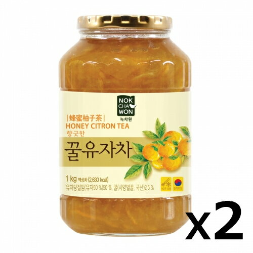 【送料無料】緑茶園 ゆず茶 1kgx2 韓国食品 韓国食材 韓国食品 蜂蜜入お茶 柚子茶 お土産 お中元 果実..