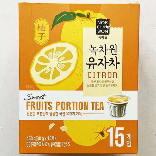 緑茶園 はちみつ ゆず茶 カプセルタイプ 1箱(30g x 15個入り) 柚 韓国 食品 食材 料理 伝統茶 茶 韓国飲料 ドリンク