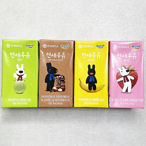 【クール便】YONSEI 大学 牛乳 イチゴ味 190ml x 3個 韓国 食品 料理 食材 飲料 まめ 牛乳 飲みやすい やや甘め