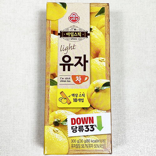 オットギ 糖類 33％ DOWN ゆず茶 10スティック 300g 伝統茶 茶 韓国 お茶 飲料 食品 対策 ショウガのサムネイル