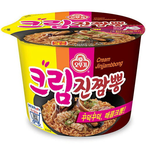 オットギ クリーム 眞チャンポン カップ麺 x 6個 韓国 食品 お土産 ラーメン 乾麺 インスタントラーメン ジンチャンポン