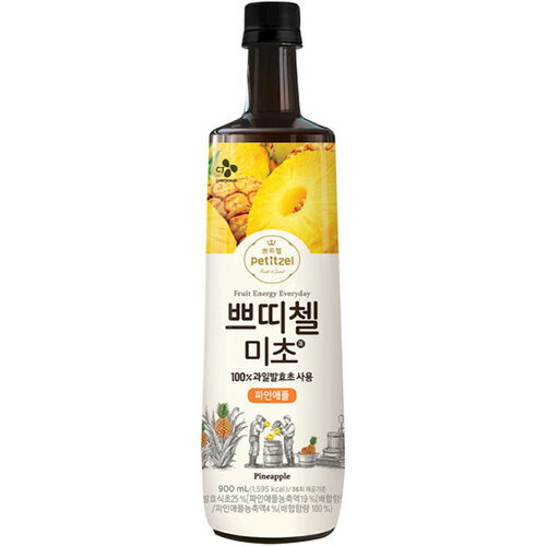 プチジェル 美酢 パインアップ 900ml x 1本 酢飲料 飲む お酢 100％果実酢 発酵酢 韓国 料理 食品