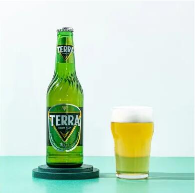 【送料無料】【人気】韓国 TERRA ビール 330ml ×24本　韓国ビール　お酒　瓶ビール