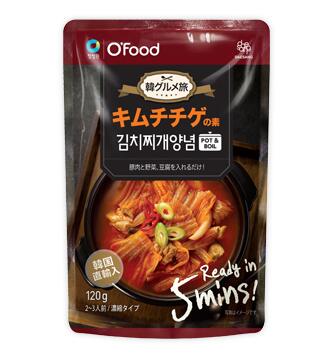 O’food 韓グルメ旅 キムチチゲの素 120g (2~3人前)x 1袋 チョンジョンウォン 韓国 食品 料理 食材