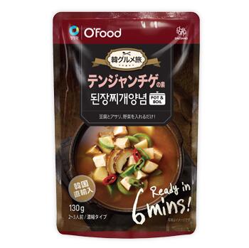 O’food 韓グルメ旅 テンジャンチゲの素 130g (2～3人前)x 1袋 チョンジョンウォン 韓国 食品 料理 食材