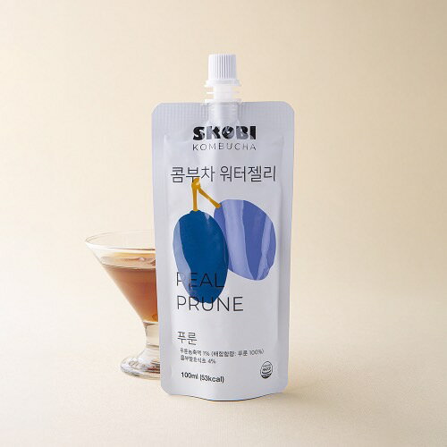 SKOBI　コンブチャウォーターゼリー　プルーン味　100g　KOMBUCHA　濃厚　ゼリー飲料　韓国商品　韓国食品　冷やしておいしい