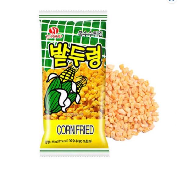 【YJ　FOOD】バットゥロン 45g　5個セット　とうもろこしのお菓子　韓国お菓子　昔ながらのおやつ　お土産　おいしい