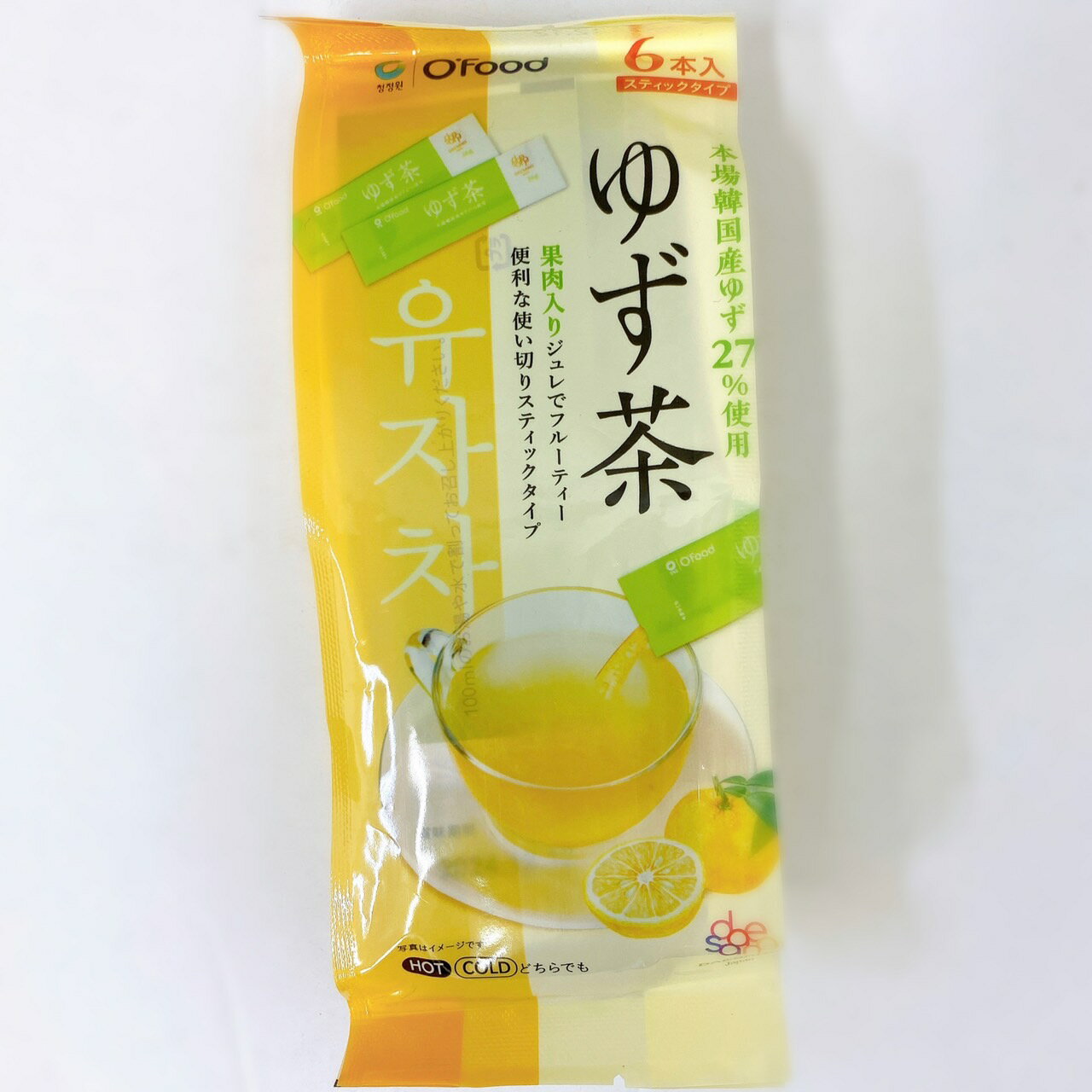 O’food ゆず茶 156g（26g×6本入り）×20個　スティックタイプ　韓国茶　柚子茶