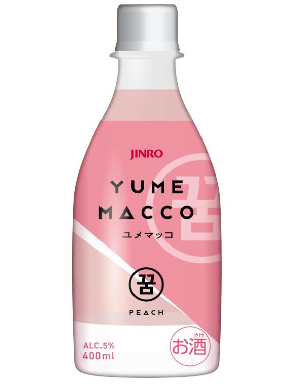 【JINRO】 YUMEMACCO(ユメマッコ）ピーチ味 400ml 1本 マッコリ 韓国お酒　おいしい　人気