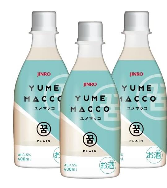 【JINRO】 YUMEMACCO(ユメマッコ）プレーン味 400ml 3本 マッコリ 韓国お酒　おいしい　人気
