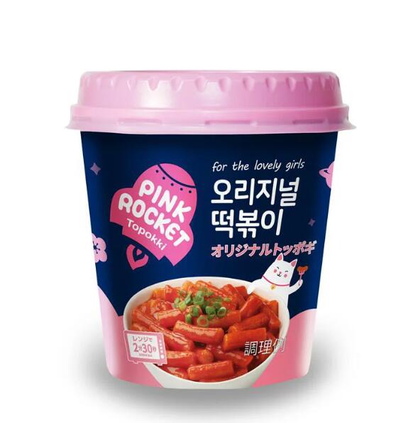 ピンクロケット オリジナル x 12個 カップ トッポキ 韓国 食品 おやつ お菓子 おつまみ トッポギ トッポッキ トッポキ