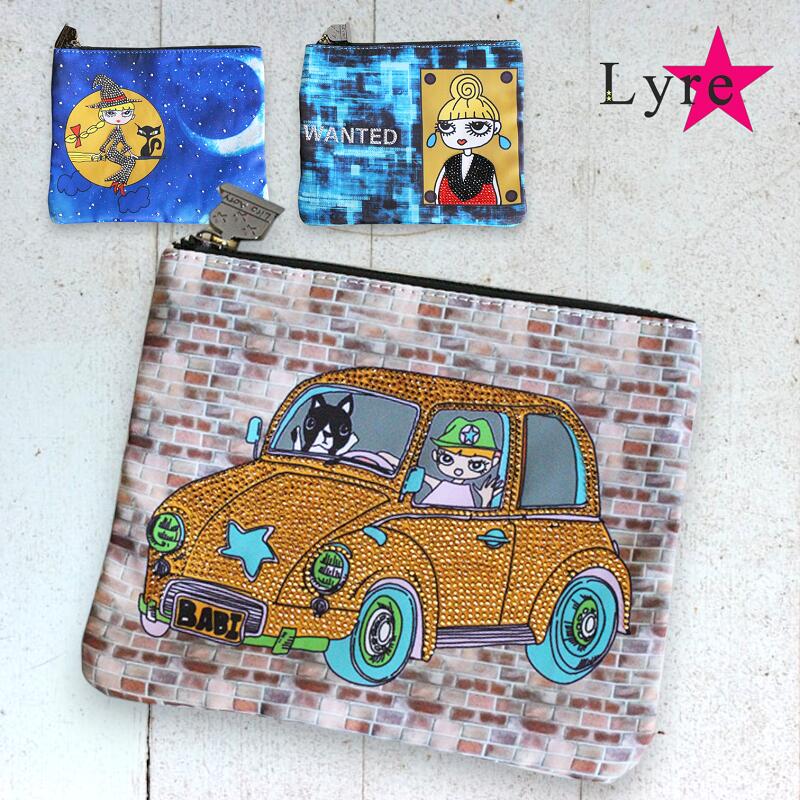 2025年新作 Lyre ライル オリジナル ポーチ 小物入れ 便利 可愛い Lita リタちゃん car 車 witch 魔女 ..