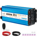 LVYUAN(リョクエン)【永久保証】インバーター 正弦波 24V 100V 4000W 最大8000W 50/60HZ 切替 DC AC 直流 交流 カーインバーター 車中泊グッズ スマホ充電 アウトドア 緊急 防災用品 キャンプ 自動車 アウトドア