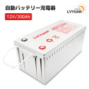 LVYUAN(リョクエン) バッテリー 鉛蓄電池 12V/200Ah カーバッテリー/バイクバッテリー VRLA（制御弁式）密閉型 メンテナンスフリーバッテリー ジェルバッテリー 長寿命 補水不要 横置き可能 車中泊 GELバッテリー 安全制御弁搭載 サルフェーション抑制 バイク 船