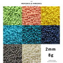 【10%OFFクーポン配布中】丸小ビーズ 2mm 8g(約800個)メール便対応 アクセサリーパーツ 手芸 クラフト 刺? 刺し子 材料 素材 ハンドメイド 手...