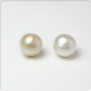 【10%OFFクーポン配布中】コットンパール 10mm 4個 丸玉 片穴 (キスカ・ホワイト)メール便対応 アクセサリーパーツ ハンドメイド 手芸 ビーズ 差し...