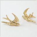 【10%OFFクーポン配布中】ツバメピアス2ペア(4個セット) メール便対応 アクセサリー ゴールド 鳥 野鳥 幸運 セット 両耳 おしゃれ かわいい ナチュラ...