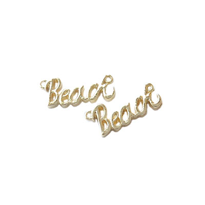 【SALE セール50％OFF】Beachチャーム 4個セットメール便対応 アクセサリーパーツ ハンドメイド 手芸 クラフト 海 サーフ ネックレス ブレスレット ピアス イヤリング キーホルダー ビーチ 水着 夏 かわいい