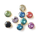 【50%OFFセール】ツメ付アクリルパーツ(ラウンド)2個セットメール便対応 アクリルストーン アクセサリーパーツ キラキラ ビジュー デコ かわいい 硬質ケー...