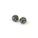 【50%OFFセール】星模様ビーズ 4個セット【メール便対応】【ハンドメイドパーツ ビーズ ピアス】 黒 スター ブラック 小粒 スペーサー シンプル アクセサ...