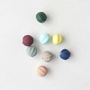 パステルカラービーズ(小丸) 8個セット メール便対応 ハンドメイドパーツ ビーズ ピアス アクセサリーパーツ 軽い スジ入り カラフル サークル マット