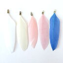 【10%OFFクーポン配布中】カン付きフェザーパーツ4本セットメール便対応 ハンドメイドパーツ 羽 鳥 ピアス アクセサリーパーツ チャーム インディアン ネイ...
