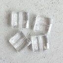 【50%OFFセール】スクエアクリアビーズ 8個セット メール便対応 ハンドメイドパーツ ビーズ ピアス アクセサリーパーツ 透明 四角 しかく 夏 穴あき イ...