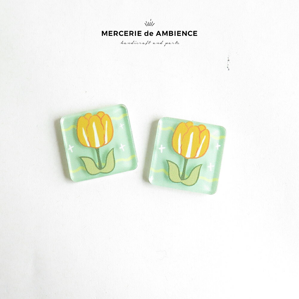 【10%OFFクーポン配布中】アクリルのフラワープレート1個メール便対応 アクセサリー パーツ チャーム ハンドメイド アクセサリーパーツ 手作り 材料 おしゃれ 素材