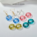 【10%OFFクーポン配布中】カラフルクリアフープチャーム 2個セットメール便対応 アクセサリー パーツ チャーム ハンドメイド アクセサリーパーツ 手作り 材...