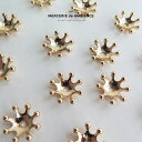 ゴールド座金(大)2個セットビーズキャップ 花座 ハンドメイド材料 アクセサリーパーツ シンプル ビーズ フラワー 台座 おしべ めしべ