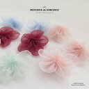 シルクの花びらアクセサリーパーツ 2個セットフラワーチャーム シフォン レース 貼り付けパーツ ハンドメイドピアス おしゃれ 花 パステルカラー ハンドメイドア...