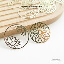 【10%OFFクーポン配布中】透かし花模様ゴールドパーツ2個セットメール便対応 アクセサリーパーツ チャーム 和柄 お花 花 フラワー ハンドメイド 手芸 金 ...
