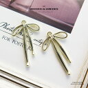 リボンチャーム2個セットメール便対応 アクセサリーパーツ ハンドメイド 手芸 ピアス イヤリング りぼん リボン結び ゴールド イエローゴールド 華奢 シンプル...