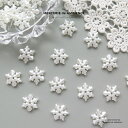 【10%OFFクーポン配布中】スノーフレークアクリルビーズ10個セットメール便対応 アクセサリーパーツ 雪の結晶 粉雪 スノー 冬 クリスマス ペンダント ピア...