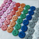 【10%OFFクーポン配布中】2つ穴ポリボタン15mm12個入り メール便対応 ハンドメイドパーツ ビーズ ピアス アクセサリーパーツ 替えボタン 交換ボタン ...